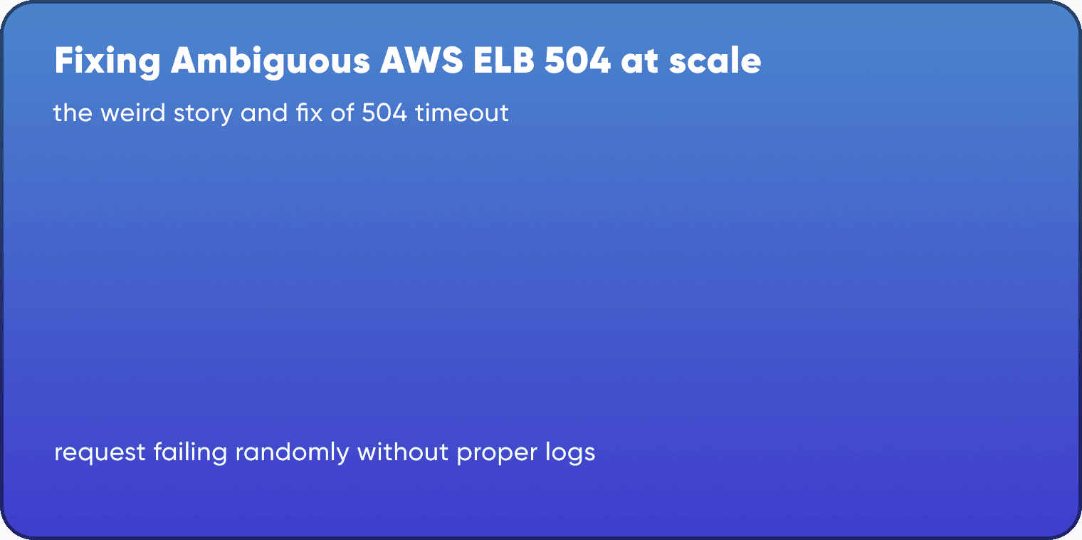 Cover image for Debugging Random ELB 504s at Scale